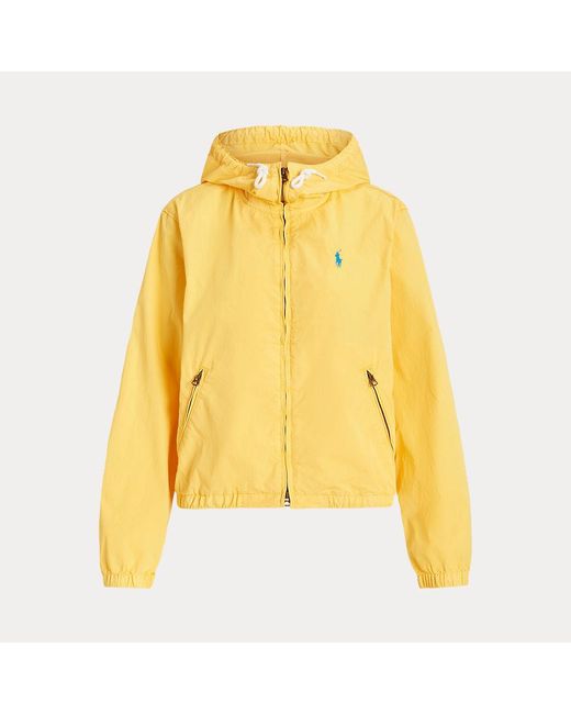Polo Ralph Lauren Yellow Washed Twill Hooded Jacket