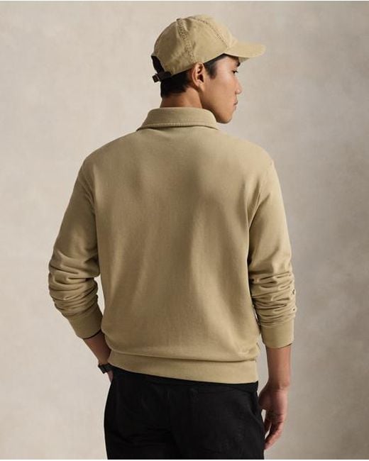 Polo Ralph Lauren Natural Collared Loopback Cotton Sweatshirt for men