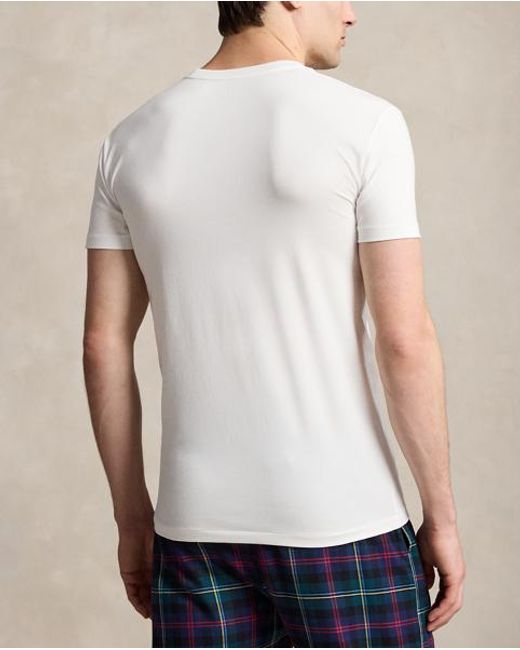 Polo Ralph Lauren Blue Stretch Crewneck Undershirt 3-Pack for men