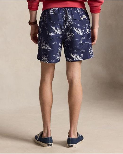Polo Ralph Lauren Red 14.5 Cm Traveller Swimming Shorts for men