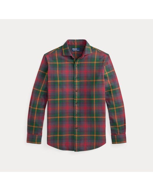 Ralph Lauren Black Classic Fit Plaid Flannel Shirt for men