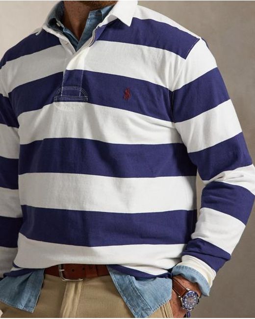 Polo Ralph Lauren Blue The Iconic Rugby Shirt for men