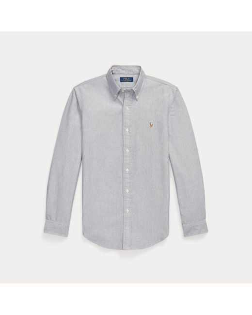 Polo Ralph Lauren Blue Custom Fit Oxford Shirt for men