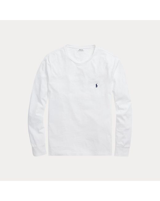 Polo Ralph Lauren White Custom Slim Jersey Long-Sleeve T-Shirt for men