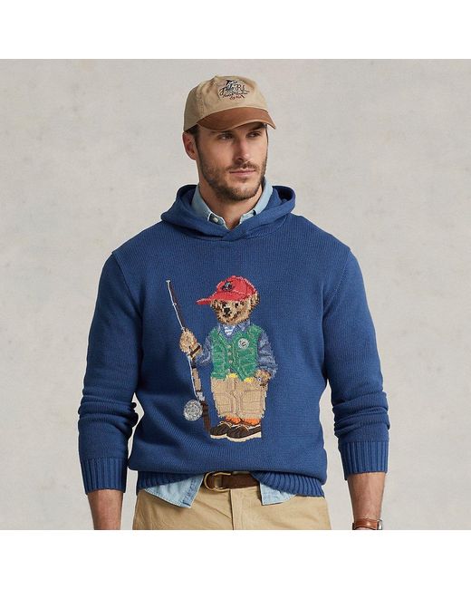 Polo Ralph Lauren Große Größen - Baumwoll-Kapuzenpullover mit Polo Bear in  Blau für Herren | Lyst DE