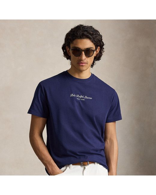 Polo Ralph Lauren Blue Classic Fit Logo Jersey T-Shirt for men