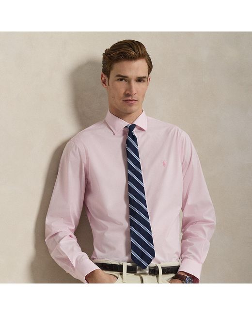 Polo Ralph Lauren Pink Custom Fit Tattersall Poplin Shirt for men