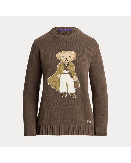Ralph Lauren Green Pre-Fall Polo Bear Cashmere Sweater