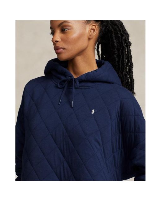 Polo Ralph Lauren Blue Boxy Fit Quilted Hoodie