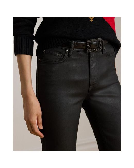 Ralph Lauren Red Ralph Lauren Coated High-Rise Straight Ankle Jean