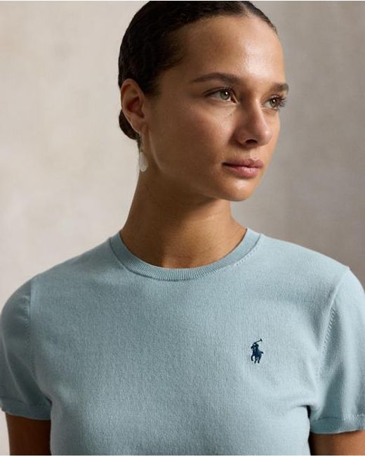 Polo Ralph Lauren Blue Short-Sleeve Crewneck Jumper