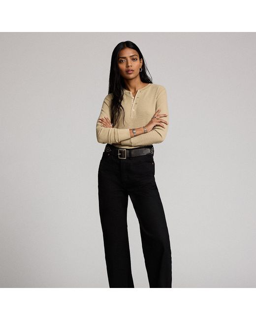 RRL Black High Boy Fit Selvedge Jean