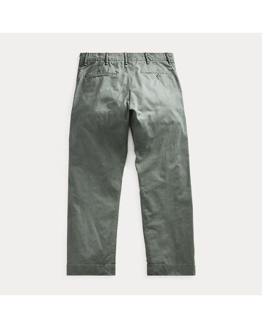 RRL Gray Herringbone Twill Field Trouser for men