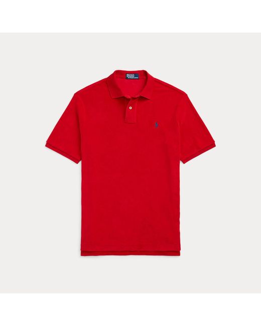 Polo Ralph Lauren Red Classic Fit Terry Polo Shirt for men