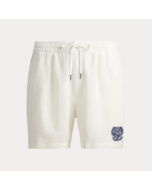 Polo Ralph Lauren Blue Wimbledon 15 Cm Linen Short for men