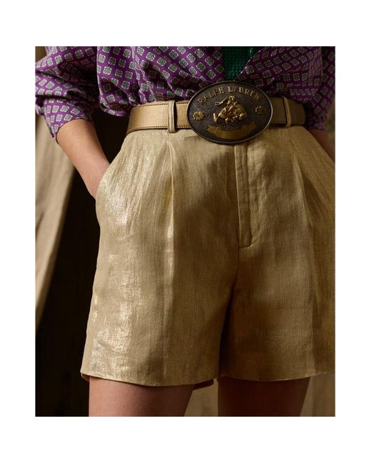 Pantalón corto Beverleigh de lino Ralph Lauren Collection de color Brown