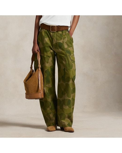 Polo Ralph Lauren Green Graphic Cargo Trouser