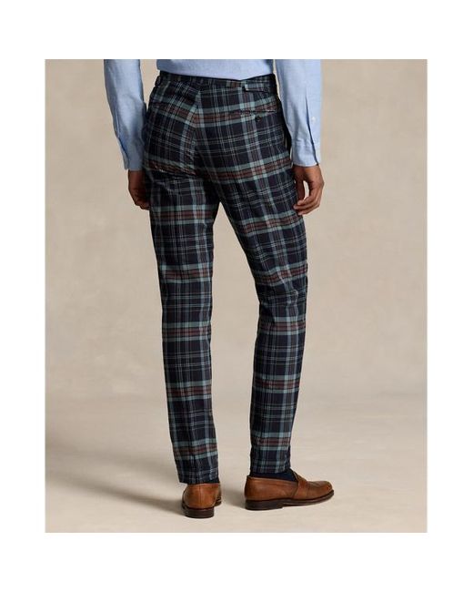 Polo Ralph Lauren Blue Patchwork Plaid Suit Trouser for men