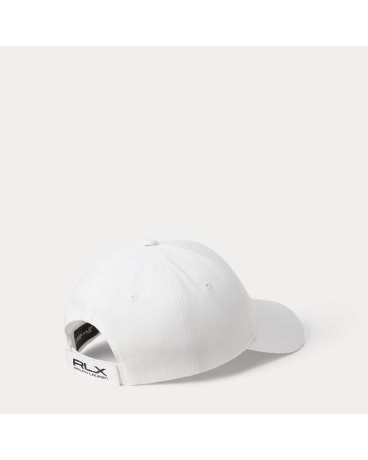 Ralph Lauren White Embroidered Logo Ball Cap
