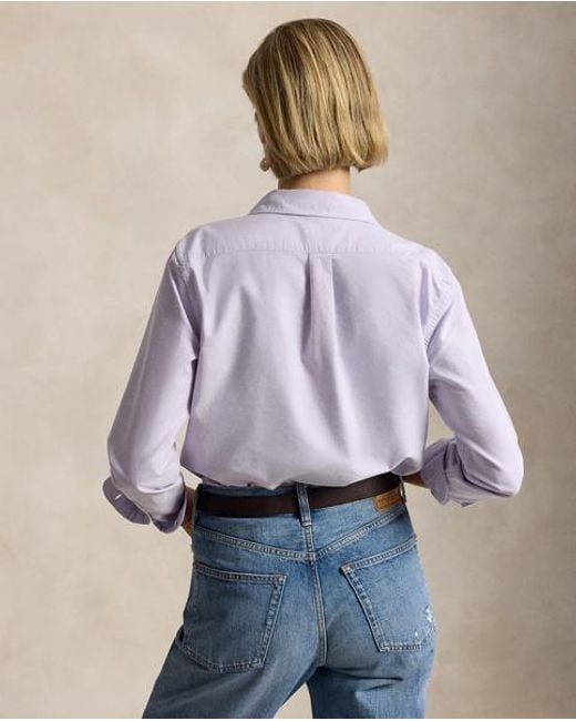Polo Ralph Lauren Purple The Iconic Classic Fit Oxford Shirt