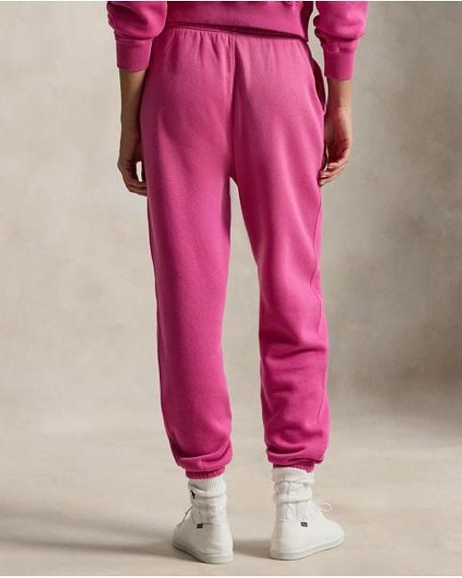 Polo Ralph Lauren Pink Drawstring Fleece Tracksuit Bottoms