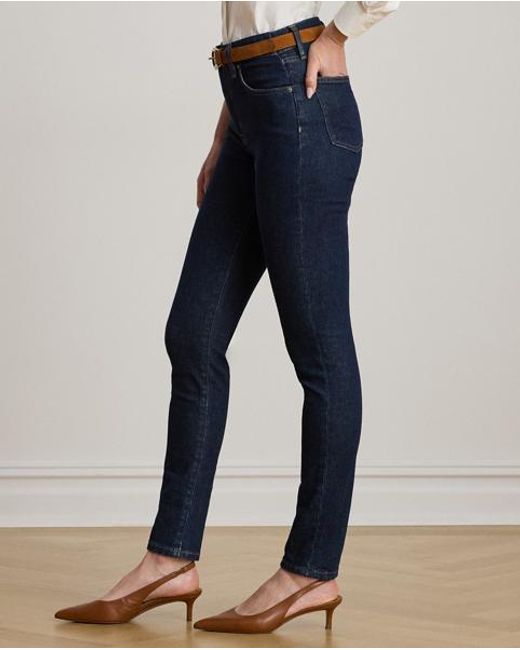 Ralph Lauren Blue High-Rise Skinny Ankle Jean