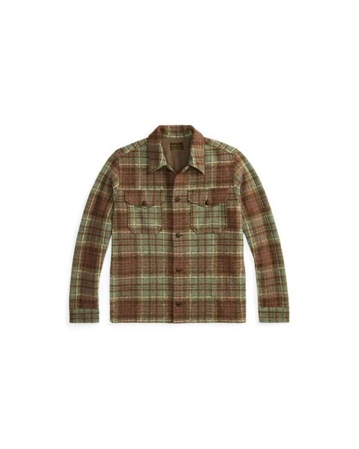 Camicia scozzese in misto lana di RRL in Green da Uomo