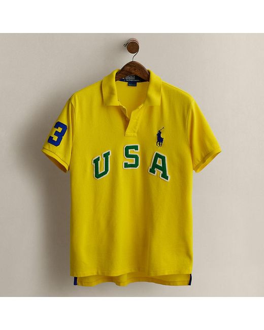 Ralph Lauren Yellow C. 2010 Usa Polo Shirt for men