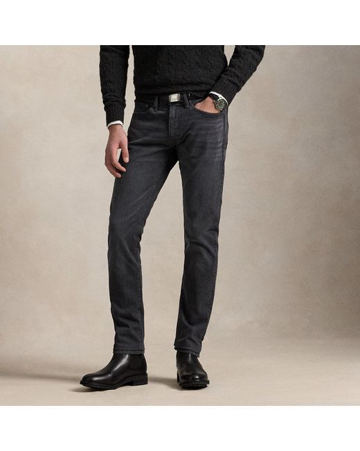 Jeans Sullivan Slim stretch con pony di Polo Ralph Lauren in Black da Uomo
