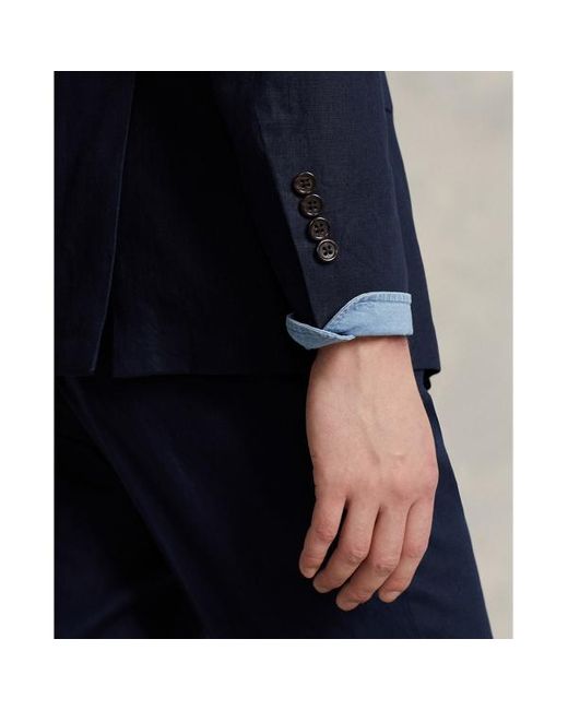 Polo Ralph Lauren Blue Polo Soft Tailored Linen Suit Jacket for men