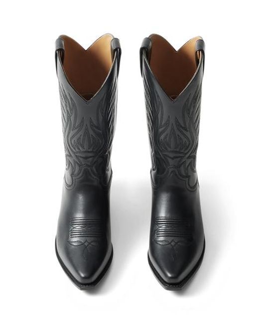 Ralph Lauren Black Ralph Lauren Chilton 40 Mm Vachetta Cowboy Boot