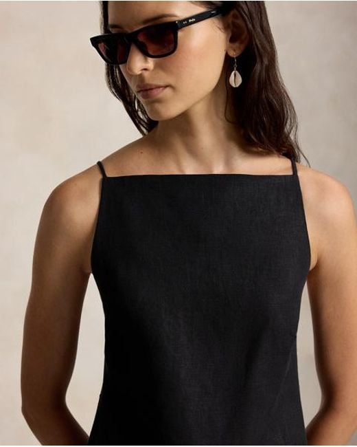 Polo Ralph Lauren Black Linen Column Dress