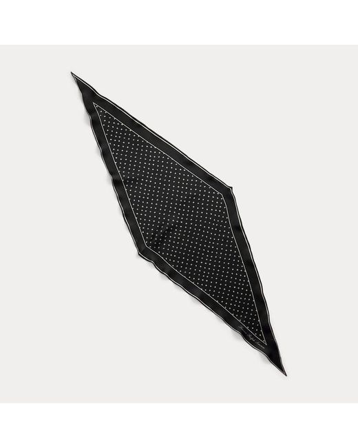 Foulard a rombo seta e stampa geometrica di Lauren by Ralph Lauren in Black