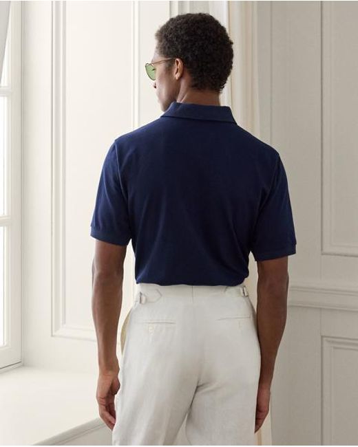 Ralph Lauren Blue Polo Bear Cotton-Cashmere Polo Shirt for men