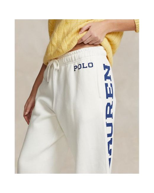 Pantalón deportivo de felpa con logotipo Polo Ralph Lauren de color Natural