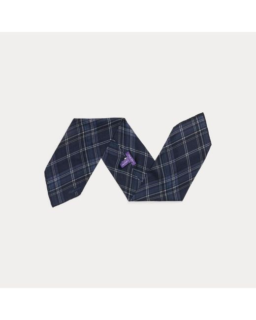 Foulard scozzese in cashmere e seta di Ralph Lauren in Blue da Uomo