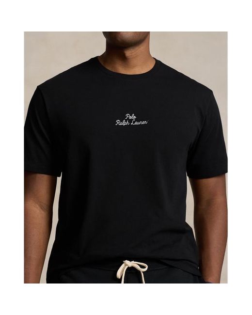 Tallas Grandes - Camiseta de punto con logotipo Ralph Lauren de hombre de color Black