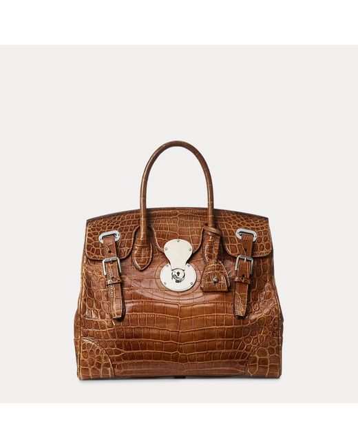Ralph Lauren Brown Ricky 33 Alligator Bag