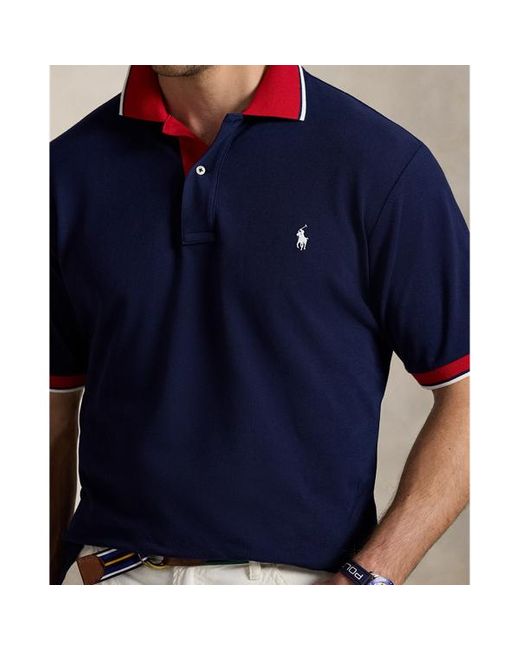 Ralph Lauren Big Tall Mesh Polo Shirt in Blue for Men Lyst UK