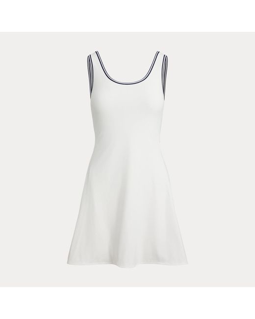 Ralph Lauren White Interlock Scoopback Dress