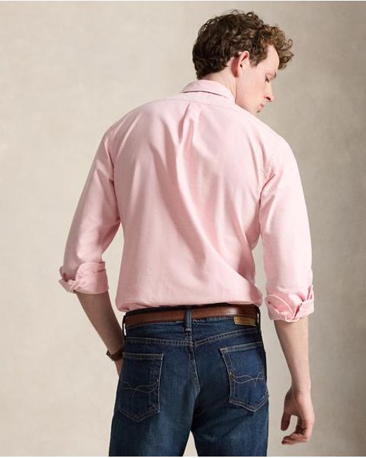 Polo Ralph Lauren Pink Slim Fit Oxford Shirt for men