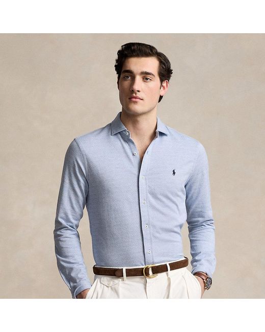 Polo Ralph Lauren Blue Dot Jacquard Shirt for men