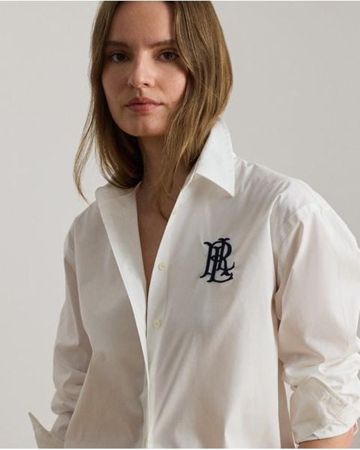 Ralph Lauren White Relaxed Fit Stretch Cotton Shirt