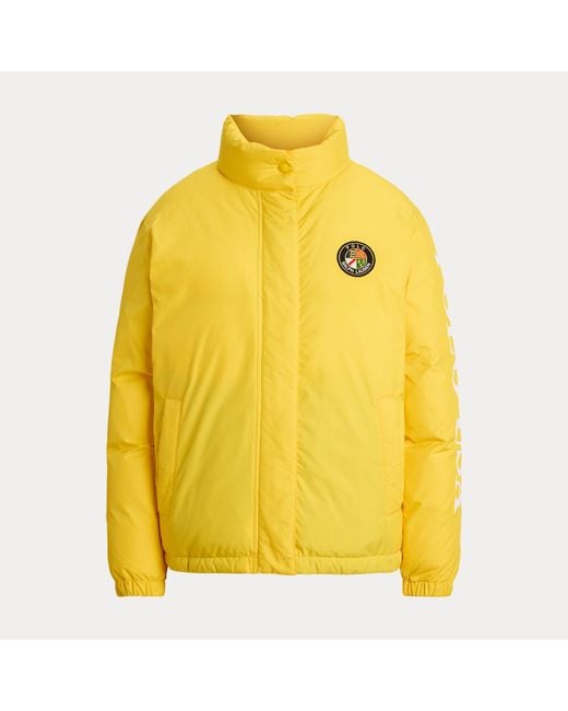 Polo Ralph Lauren Yellow Logo Down Puffer Jacket