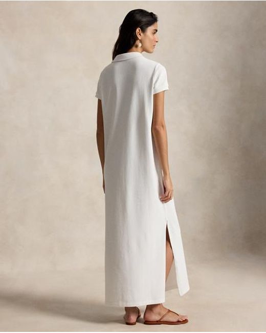 Polo Ralph Lauren Natural Cotton Mesh Polo Dress