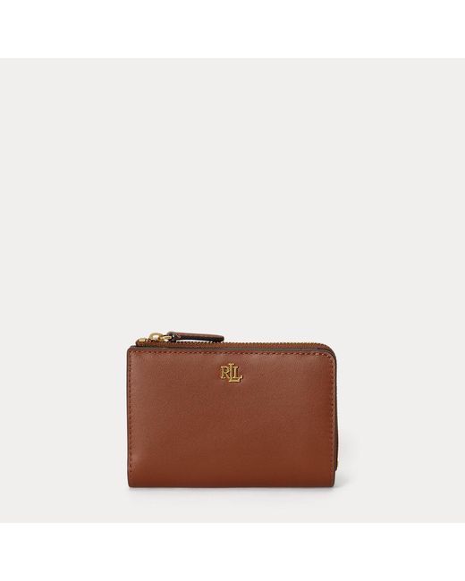 Ralph Lauren Brown Small Leather Bi-Fold Wallet