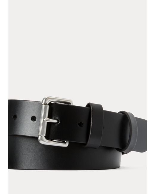 Cinturón de piel con hebilla de rodillo Polo Ralph Lauren de Cuero de color  Negro para hombre | Lyst
