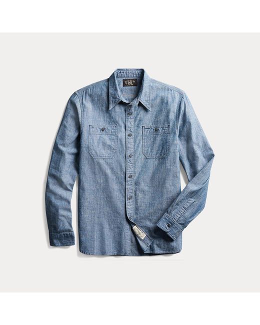 Ralph Lauren Blue Chambray Workshirt for men