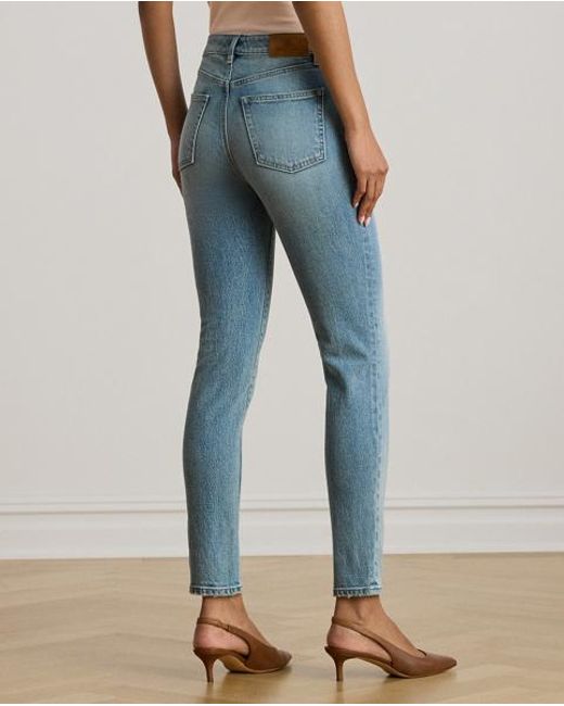 Ralph Lauren Blue High-Rise Skinny Ankle Jean