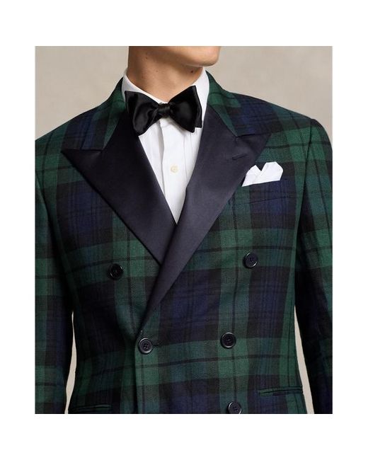 Polo Ralph Lauren Green Polo Tailored Plaid Linen Tuxedo for men